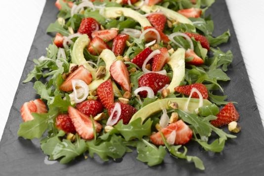 Strawberry and avocado salad with honey dressing recipe