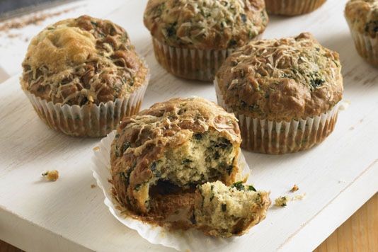 Spinach and nutmeg muffins recipe