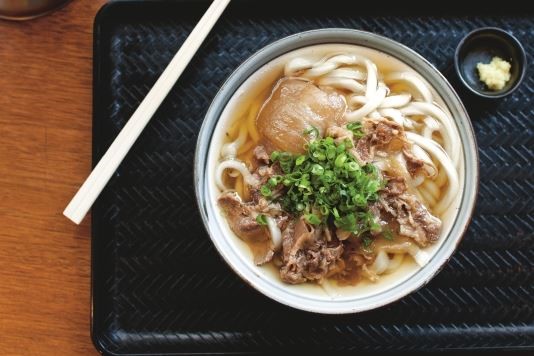 Udon noodles with sweet and savoury beef recipe