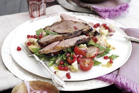 Spiced Welsh lamb flatbreads with fattoush recipe