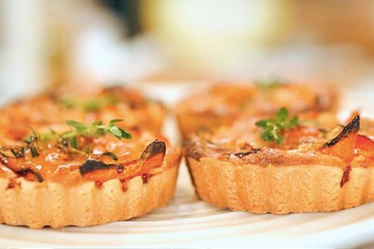 Apricot and lemon thyme frangipane tartlets recipe