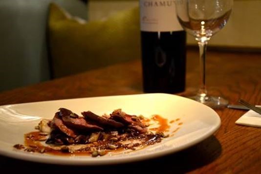 Wood pigeon with cauliflower purée and game jus recipe